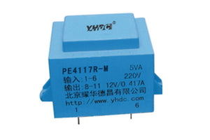 PE series PCB safety isolation transformer PE4117R-M 110V/220V/230V 5VA - PowerUC