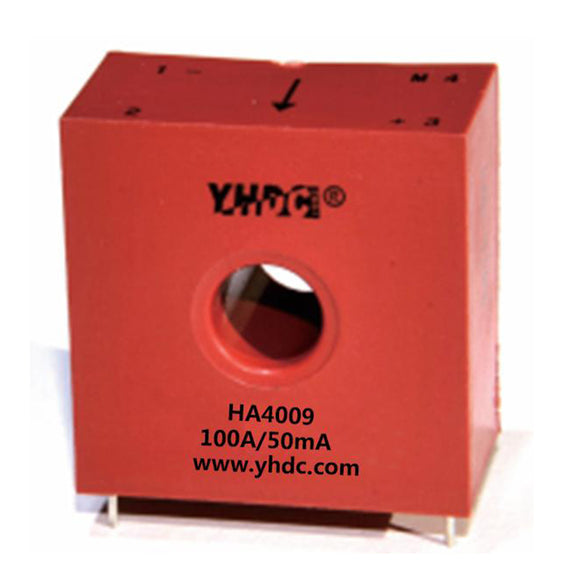 Hall closed loop current sensor HA4009 Rated input ±20A/±50A/±100A Rated output 25mA 33.3mA 50mA - PowerUC