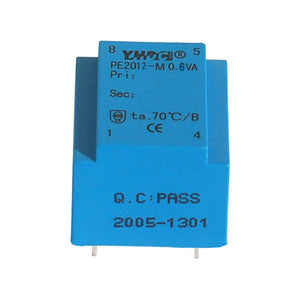 PE series PCB safety isolation transformer PE2012-M 110V/220V/230V 0.6VA - PowerUC
