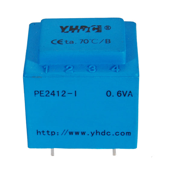 PE series PCB safety isolation transformer PE2412-I 110V/220V/230V/380V    0.6VA - PowerUC