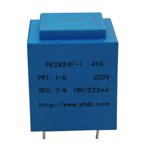 PE series PCB safety isolation transformer PE2824F-I 110V/220V/230V 4VA - PowerUC