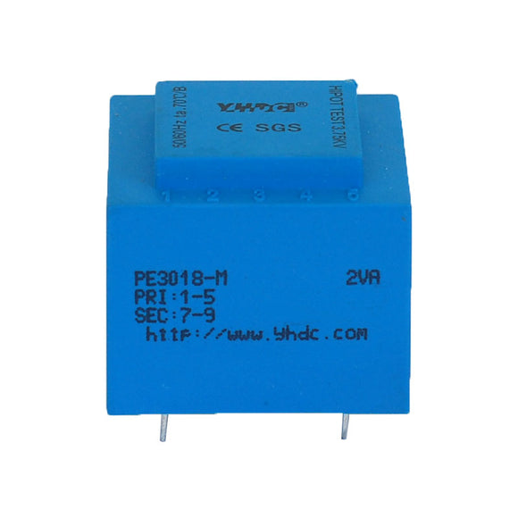 PE series PCB safety isolation transformer PE3018-M 110V/220V/230V 2VA - PowerUC