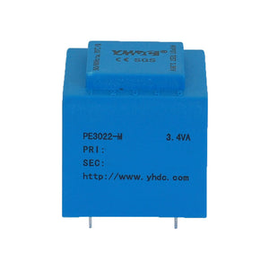 PE series PCB safety isolation transformer PE3022-M     110V/220V/230V     3.4VA - PowerUC