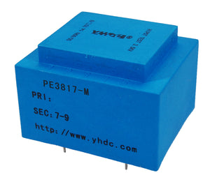 PE series PCB safety isolation transformer PE3817-M 110V/220V/230V  6VA - PowerUC