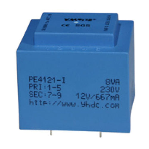 PE series PCB safety isolation transformer PE4121-I  110V/220V/230V 8VA - PowerUC