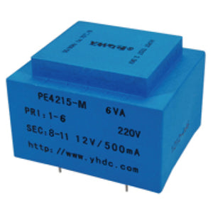 PCB safety isolation transformer PE4215-M 110V / 220V / 230V 6VA - PowerUC
