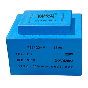 PE series PCB safety isolation transformer PE5420-M  230V  15VA - PowerUC