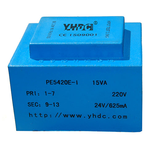 PE series PCB safety isolation transformer PE5420E-I  110V/220V/230V  15VA - PowerUC