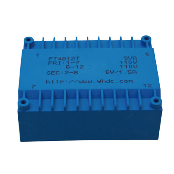 PT series flat type isolation transformer PT4812T 110V×2/115V×2  8VA - PowerUC