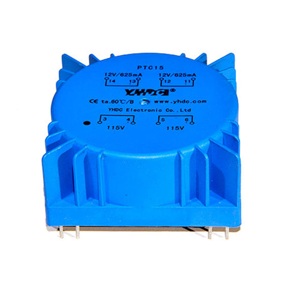 PCB toroidal transformer PTC15 110Vx2/115Vx2  15VA - PowerUC