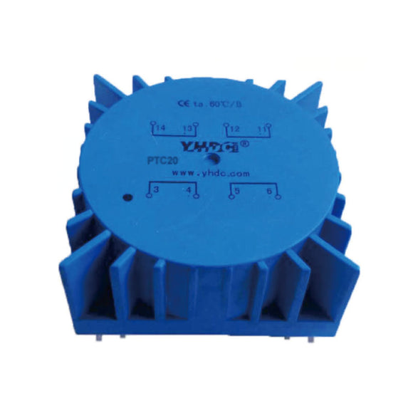 PCB welded toroidal transformer PTC20 110Vx2/115Vx2  20VA