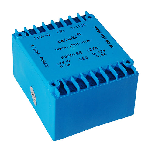 PU series flat type isolation transformer PU3018B 110V×2/115V×2 10VA - PowerUC