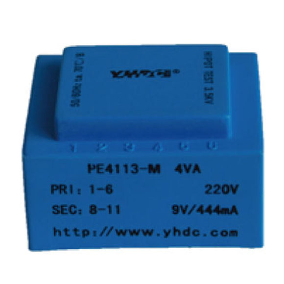 PCB safety isolation transformer PE4113-M 110V / 220V / 230V 4VA - PowerUC